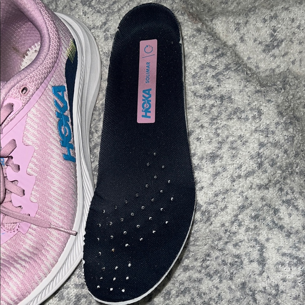 Hoka Women’s Solimar Pink & Blue Running Shoe with Lime Accents 2025 size 8.5 B - Picture 5 of 14